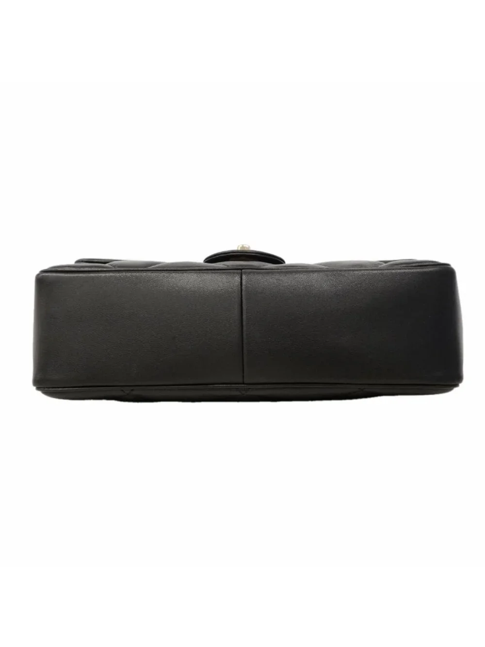Chanel Handbag Quilted Lambskin Black Gold 2-Way Bag